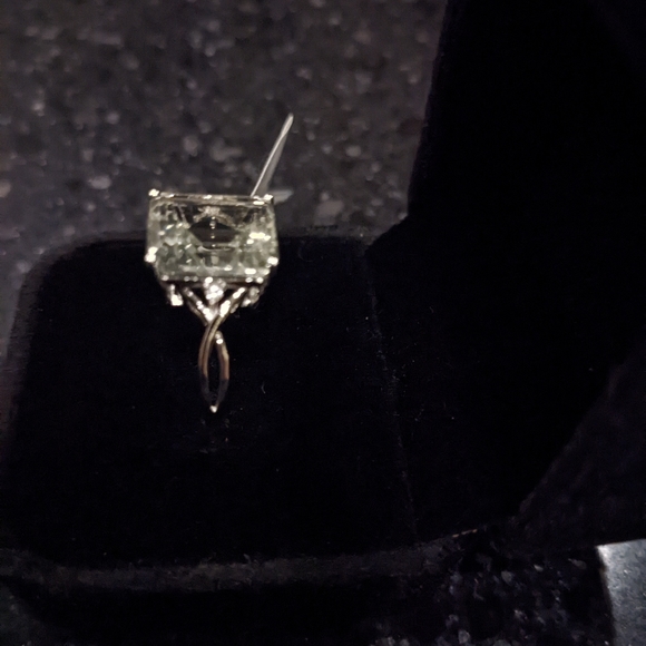 DELMAR STERLING SILVER PASIOLITE & WHITE TOPAZ SIZE 8 NEW IN BOX ❤ - Picture 5 of 8